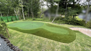 artificialturf 人工芝　ゴルフ練習場の完成写真
