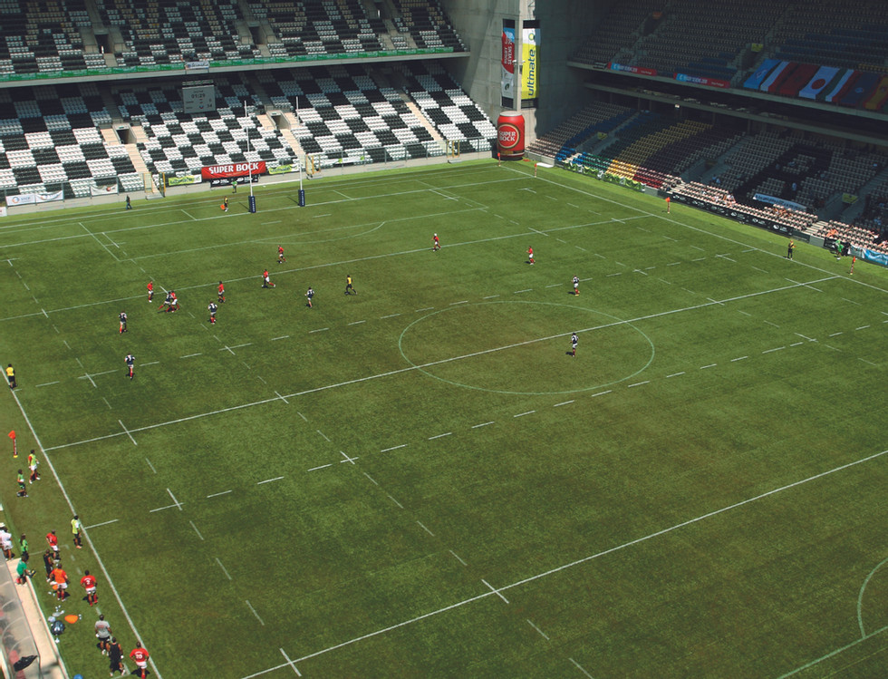 artificialturf 人工芝委　ボアビスタスタジアムで行われているラグビーの試合