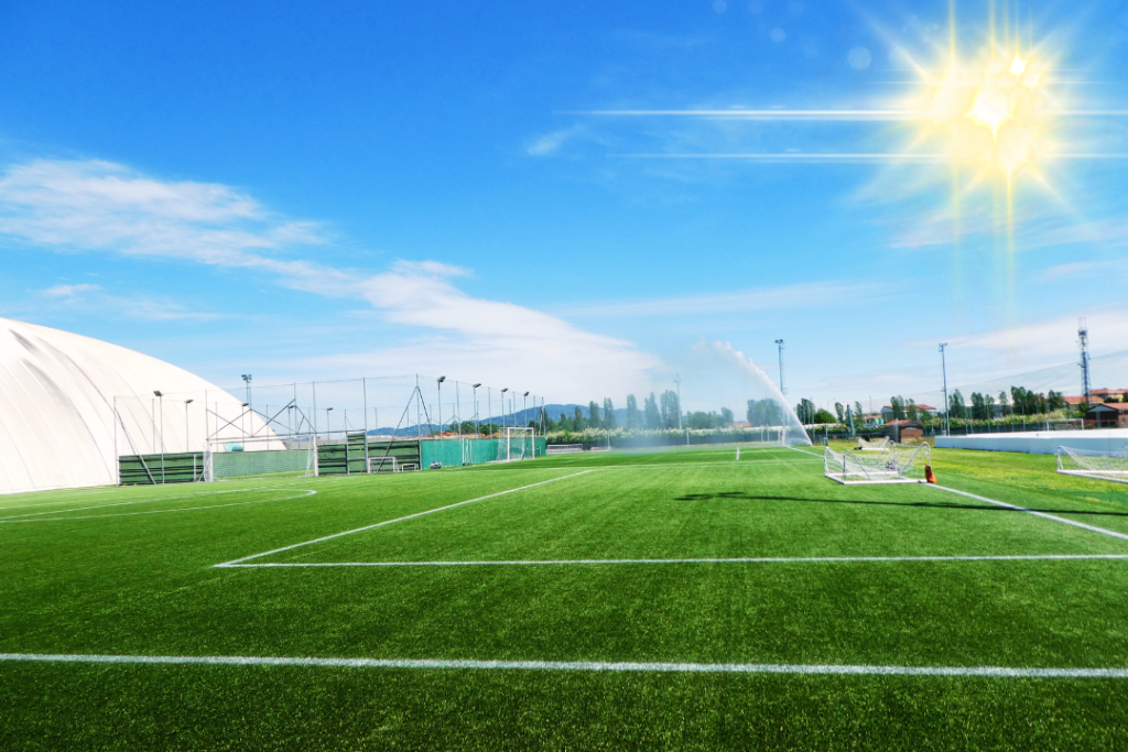 soccer field, field, water, irrigation, artificial turf, 人工芝, サッカーフィールド, 散水