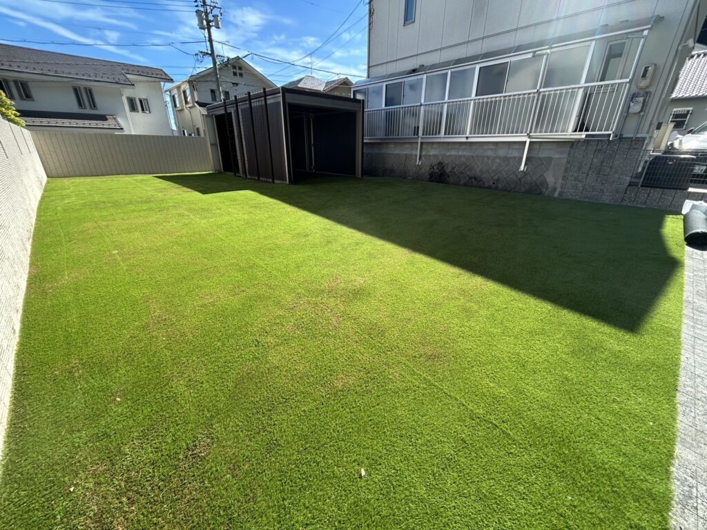 artificial garss, garden, yard, geofill, ジオフィル,　人工芝